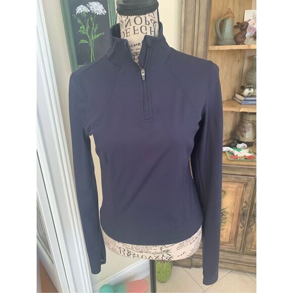 Yogalicious Pullover Navy 1/4 Zip Long Sleeve - Picture 8 of 9
